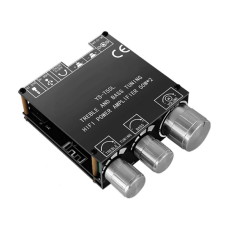 Підсилювач звуку двоканальний T50L 50x2 Ват D-клас - підтримка Bluetooth AUX USB Колір Чорний
